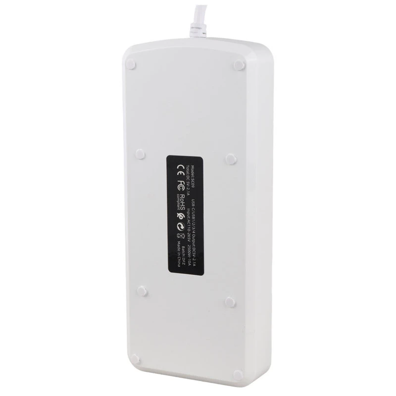 چند راهی 6 خانه برق ارت دار ارلدام ES-SC09 با کابل 2 متری + شارژر USB و Type-C