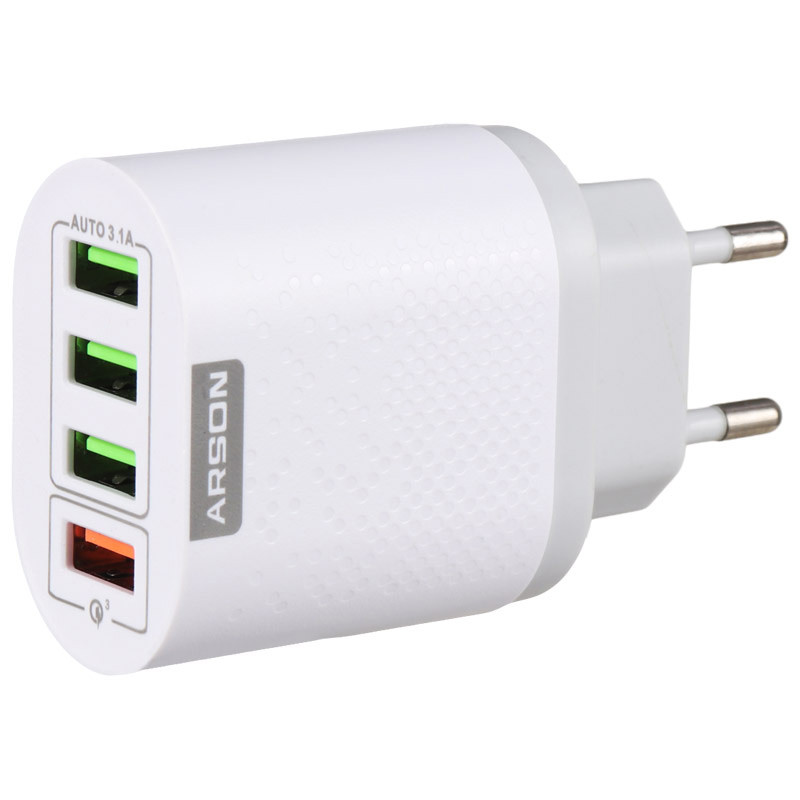 کلگی فست شارژ Arson AN-4Q 4Port QC3.0 PD 3A 18W