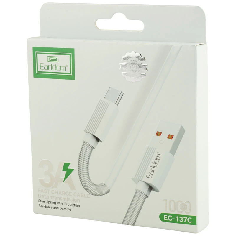 کابل تایپ سی فست شارژ Earldom EC-137C 3A 1m