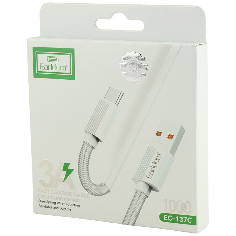 کابل تایپ سی فست شارژ Earldom EC-137C 3A 1m