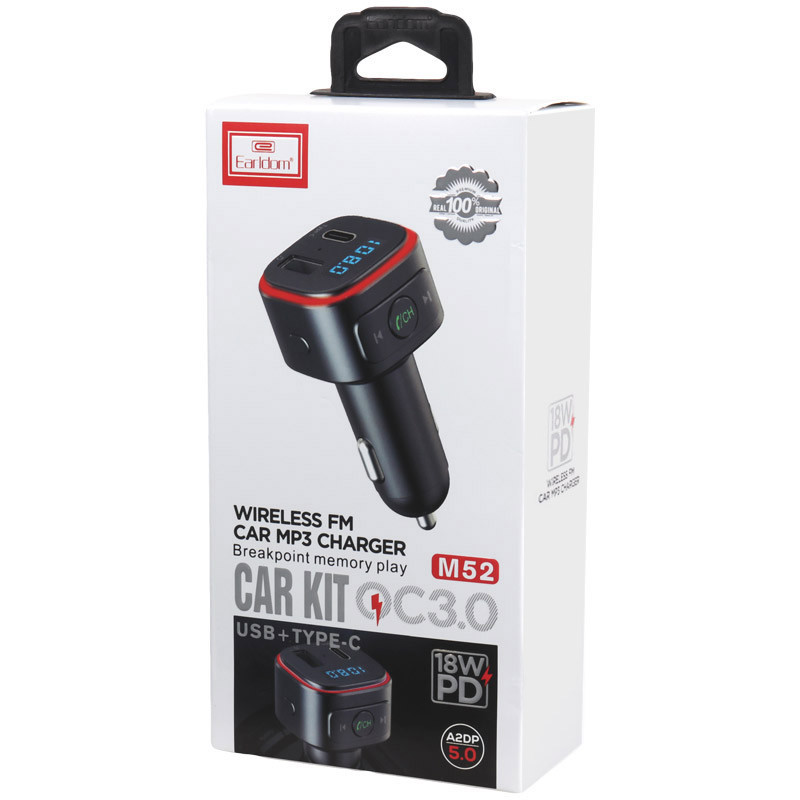 شارژر فندکی + FM Player بلوتوثی Earldom ET-M52