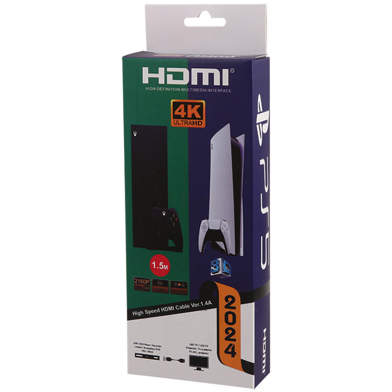 کابل HDMI 2024 4K 1.5m کنسول بازی PS5 و XBOX