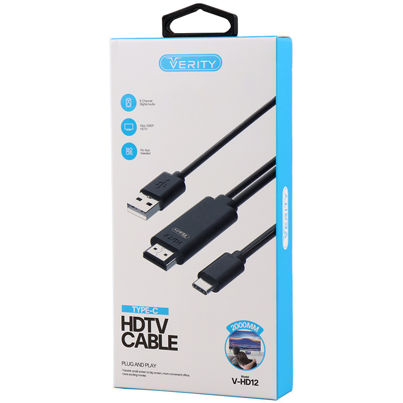 کابل تبدیل Verity V-HD12 Type-C To HDMI 2m