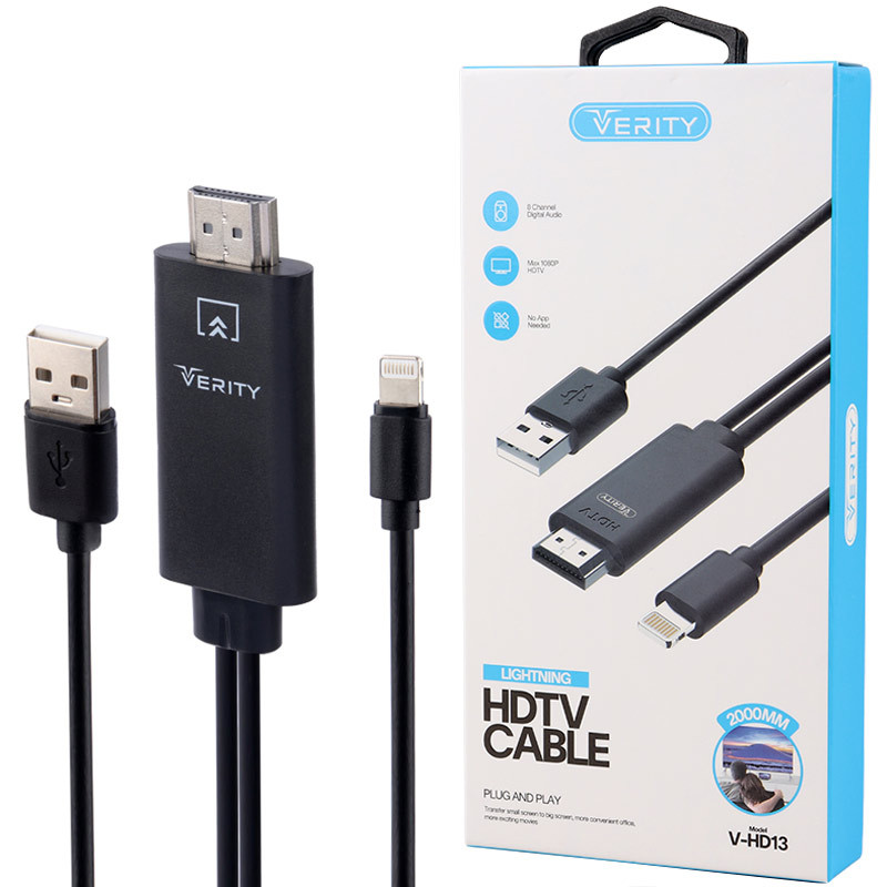 کابل تبدیل Verity V-HD13 Lightning To HDMI 2m