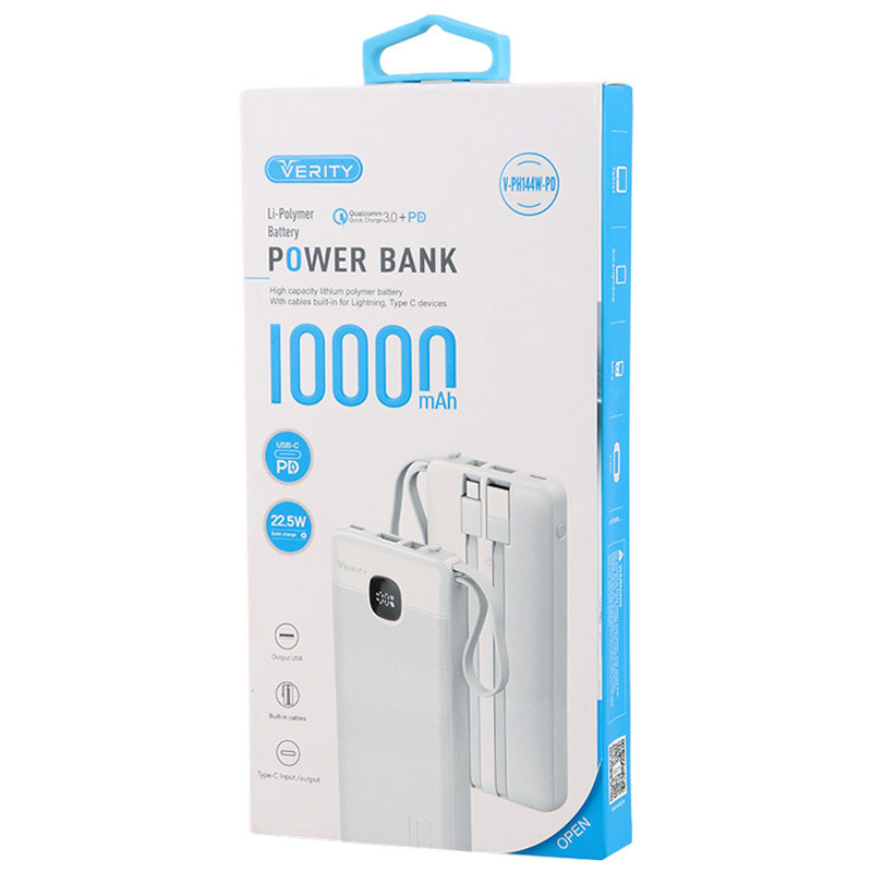پاور بانک فست شارژ 10000 وریتی Verity V-PH144W-PD QC3.0 PD 22.5W
