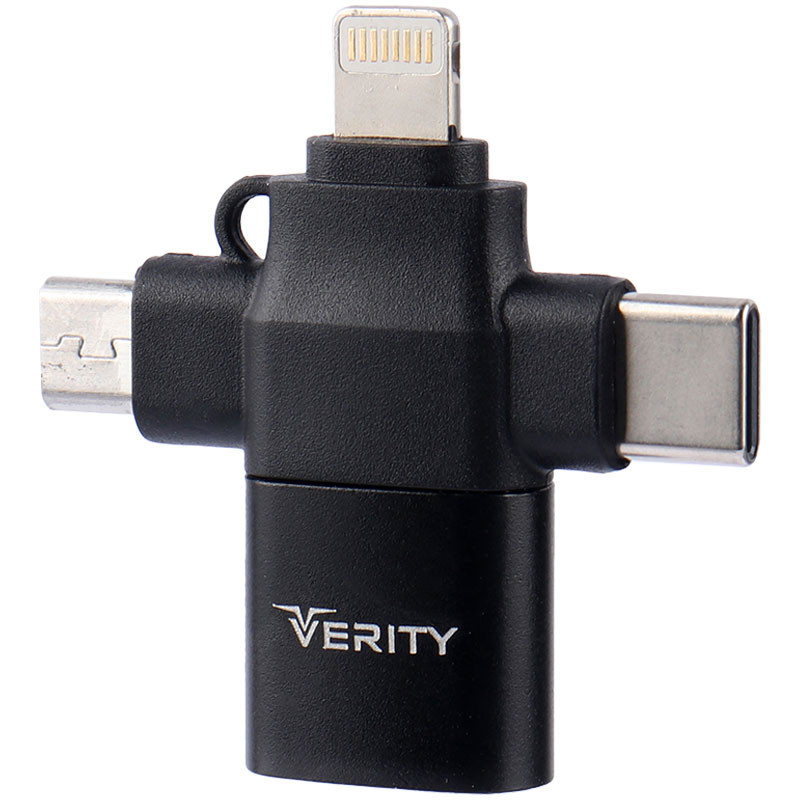 تبدیل Verity A316 OTG USB3.0 To MicroUSB / Lightning / Type-C
