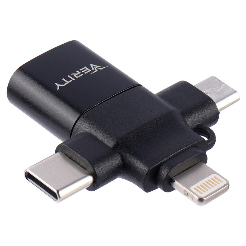 تبدیل Verity A316 OTG USB3.0 To MicroUSB / Lightning / Type-C