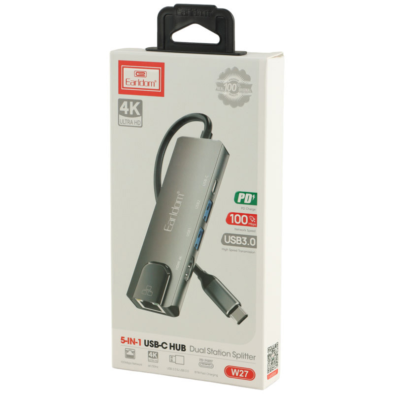 هاب 5 پورت Type-C ارلدام ET-W27