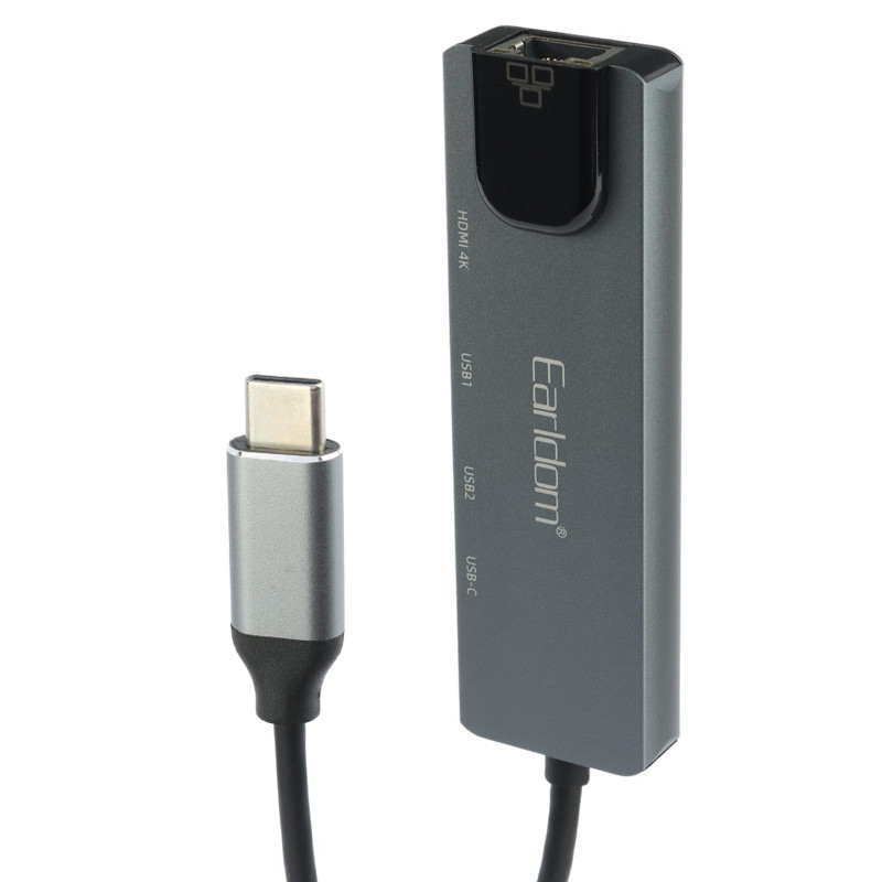 هاب Earldom ET-W27 Type-C To USB3.0/USB2.0/HDMI/RJ45/Type-C