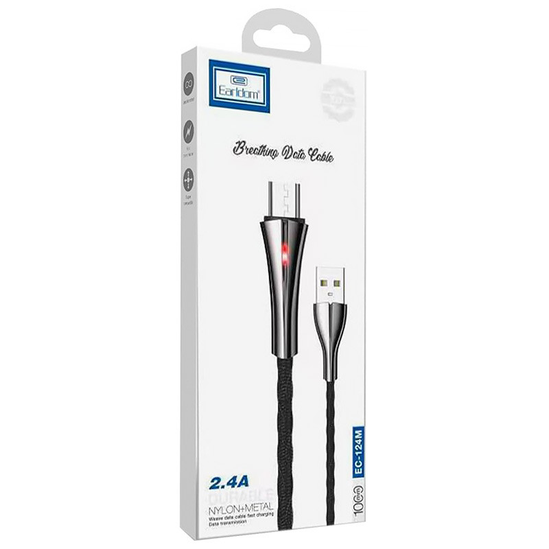 کابل میکرو یو اس بی فست شارژ Earldom EC-124M 2.4A 1m