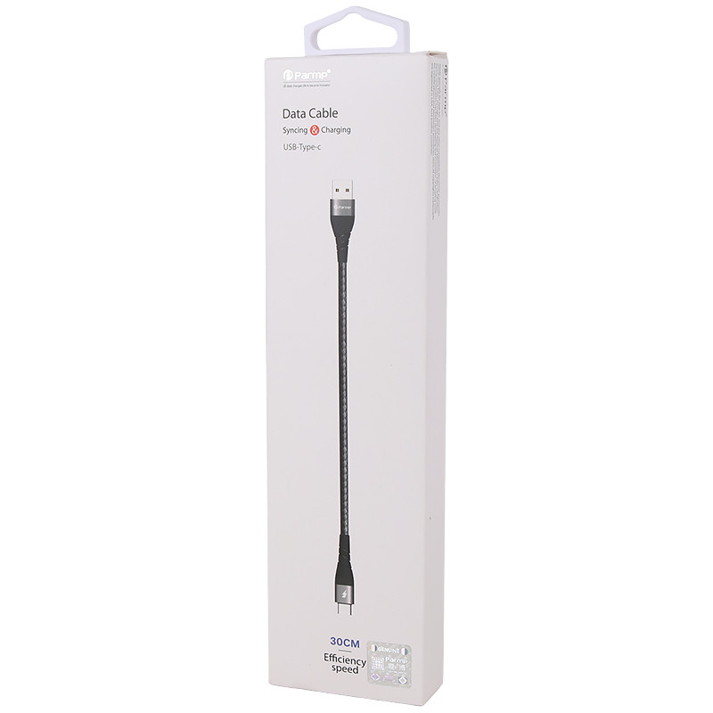 کابل کوتاه تایپ سی فست شارژ Parmp 30cm