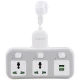 چند راهی 2 خانه برق ارلدام ES-SC08 + شارژر USB