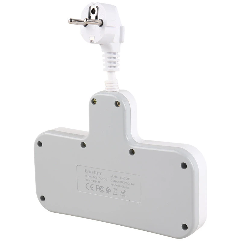 چند راهی 2 خانه برق ارلدام ES-SC08 + شارژر USB
