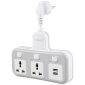چند راهی 2 خانه برق ارلدام ES-SC08 + شارژر USB
