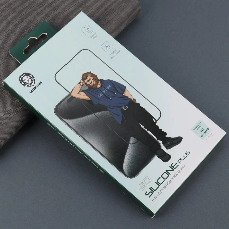 گلس تمام چسب +Green Lion Silicone آیفون iPhone 14 / 13 Pro / 13