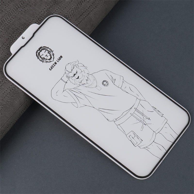 گلس تمام چسب +Green Lion Silicone آیفون iPhone 14 / 13 Pro / 13