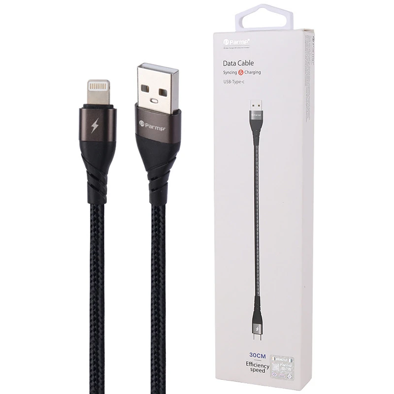 کابل کوتاه تایپ سی فست شارژ Parmp 30cm