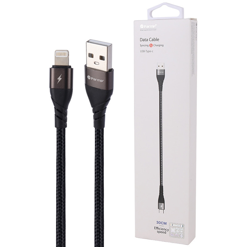 کابل کوتاه تایپ سی فست شارژ Parmp 30cm