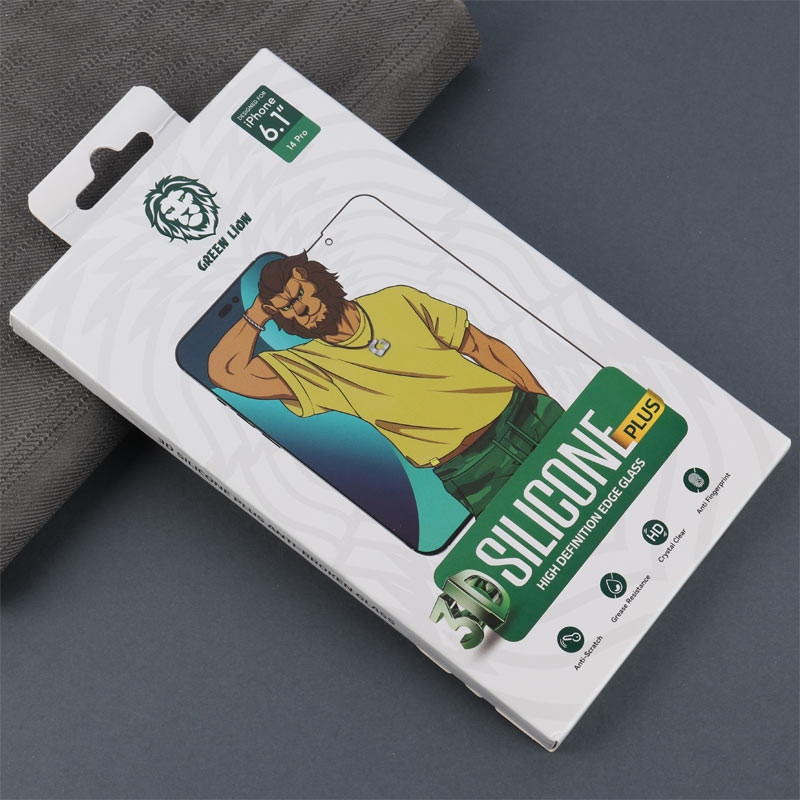 گلس تمام چسب +Green Lion Silicone آیفون iPhone 14 Pro