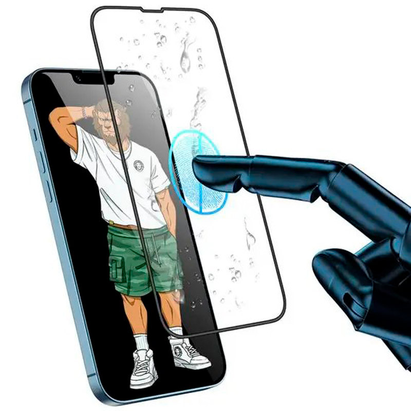 گلس تمام چسب +Green Lion Silicone آیفون iPhone 14 Plus / 13 Pro Max