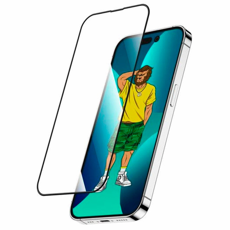 گلس تمام چسب +Green Lion Silicone آیفون iPhone 14 Plus / 13 Pro Max
