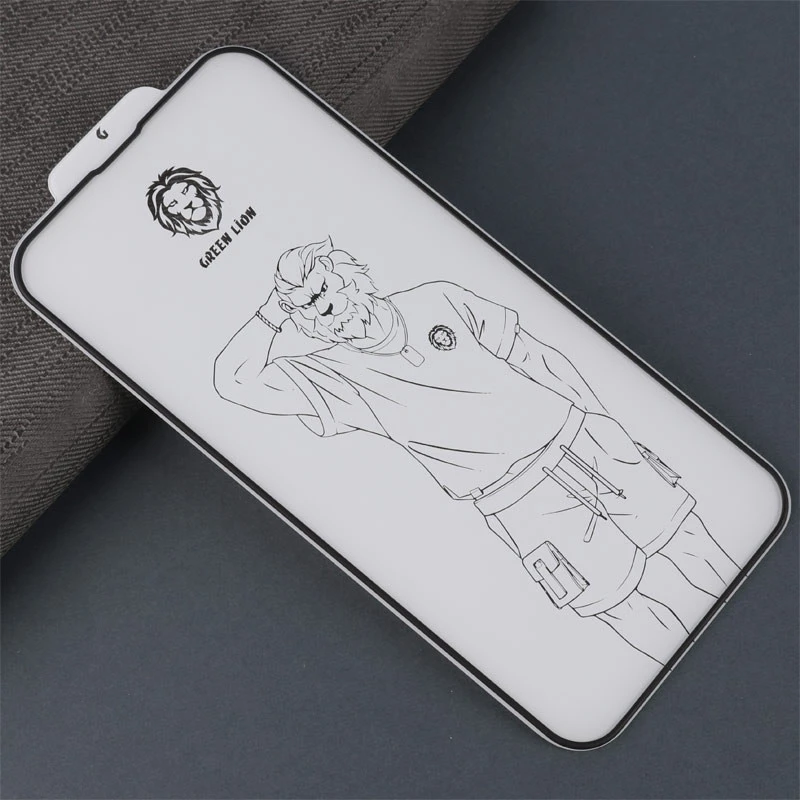 گلس تمام چسب +Green Lion Silicone آیفون iPhone 14 Plus / 13 Pro Max