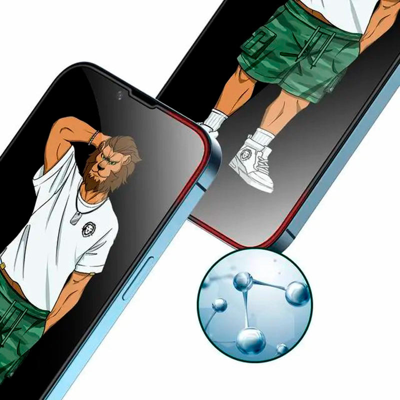گلس تمام چسب +Green Lion Silicone آیفون iPhone 14 Plus / 13 Pro Max