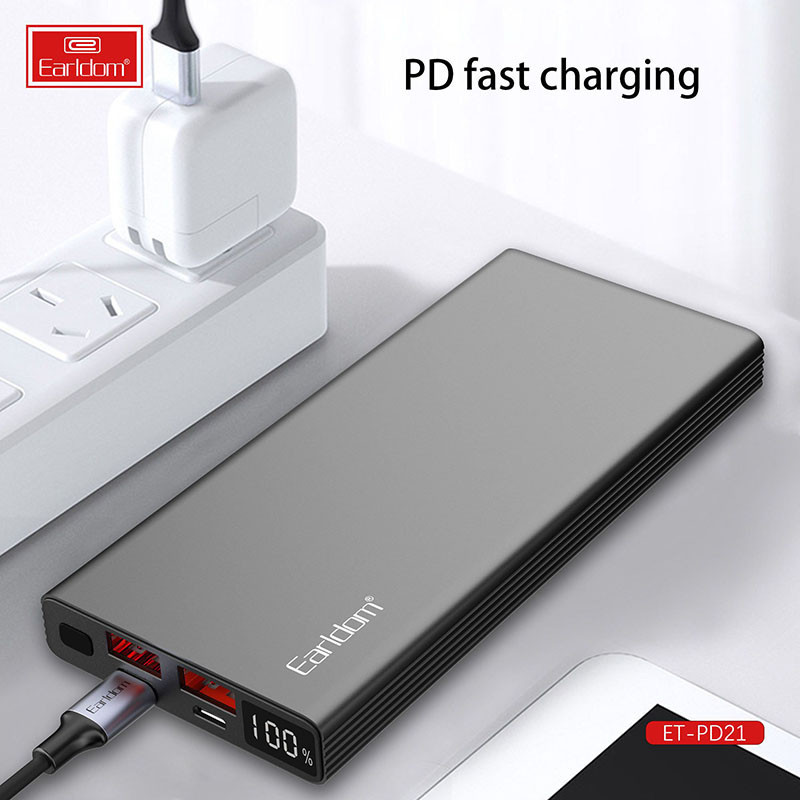 پاوربانک فست شارژ 10000 ارلدام Earldom ET-PD21 QC3.0 PD 22.5W