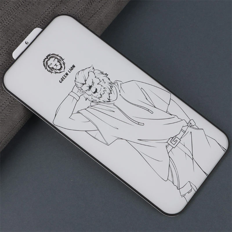 گلس تمام چسب +Green Lion Silicone آیفون iPhone 15 Pro Max