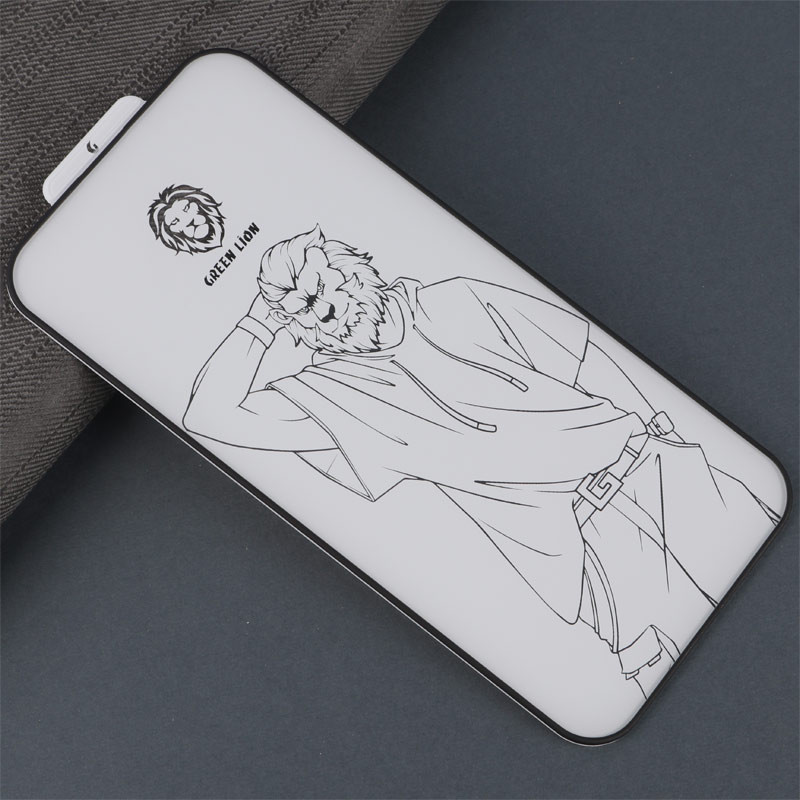 گلس تمام چسب +Green Lion Silicone آیفون iPhone 15 Pro Max