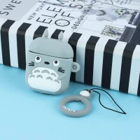 محافظ AirPods 1/2 سیلیکونی طرح گربه طوسی