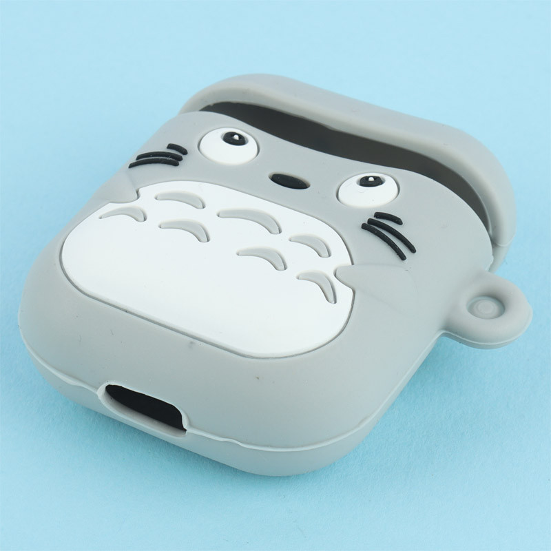 محافظ AirPods 1/2 سیلیکونی طرح گربه طوسی