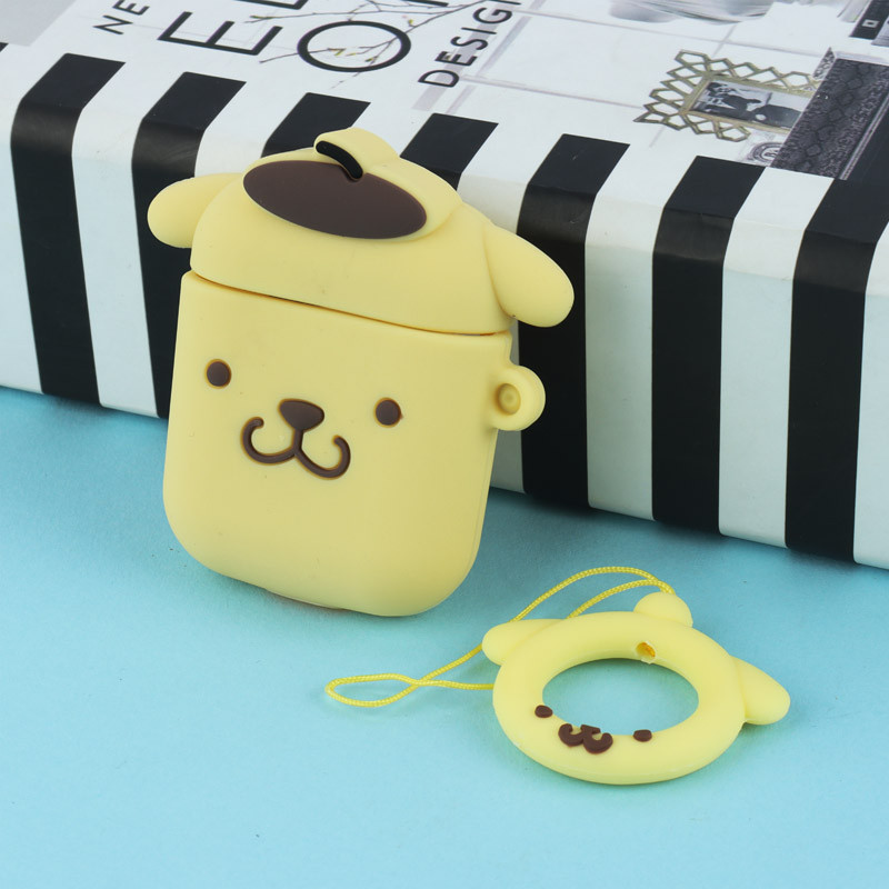 محافظ AirPods 1/2 سیلیکونی طرح خرس زرد