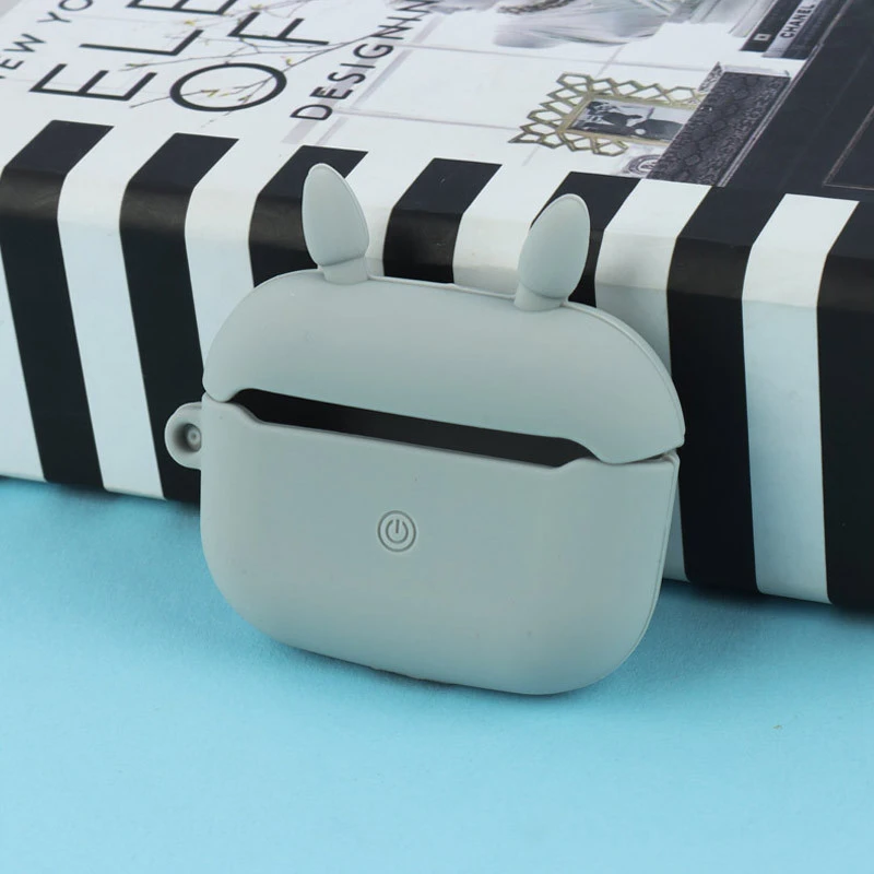 محافظ AirPods Pro سیلیکونی طرح گربه طوسی