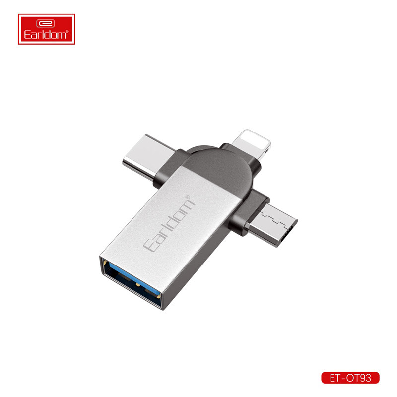 تبدیل Earldom ET-OT93 OTG USB3.0 To MicroUSB / Lightning / Type-C