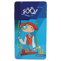 مداد رنگی 12 رنگ لوکی Looky Coloring World پک فلزی