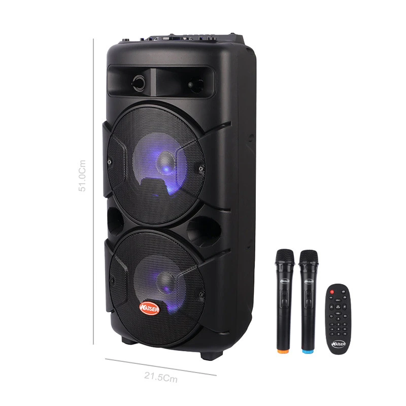 اسپیکر چمدانی بلوتوثی رم و فلش خور Kaiser K-5200 + میکروفون و ریموت کنترل