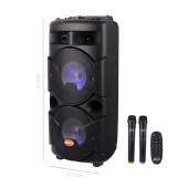 اسپیکر چمدانی بلوتوثی رم و فلش خور Kaiser K-5200 + میکروفون و ریموت کنترل