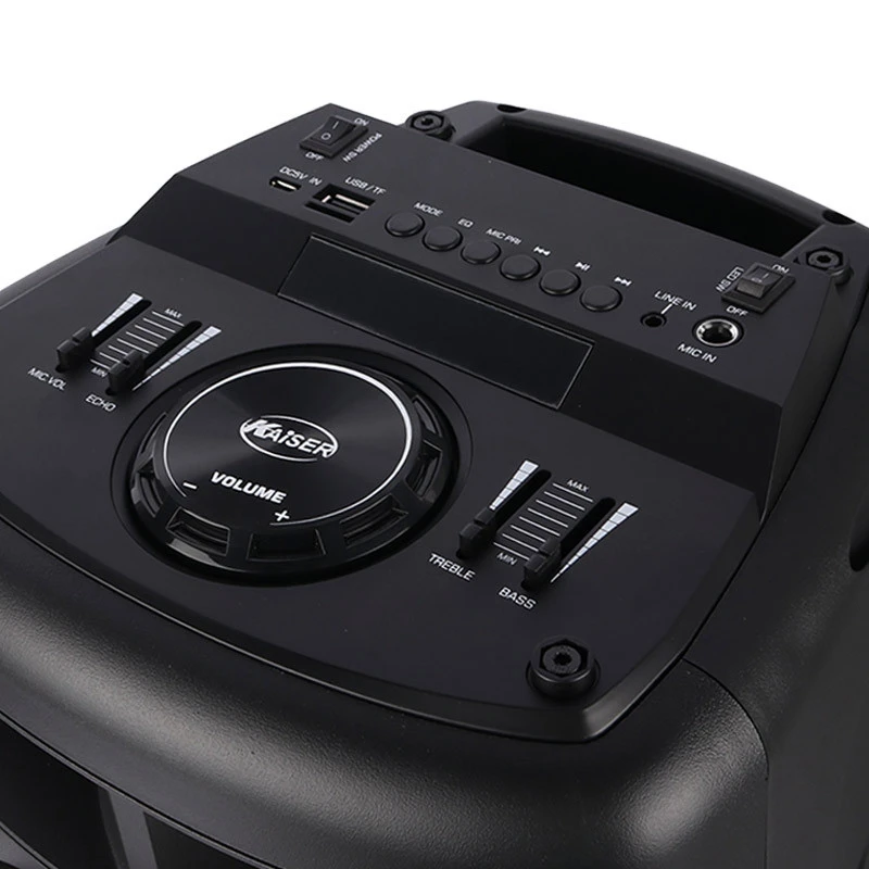 اسپیکر چمدانی بلوتوثی رم و فلش خور Kaiser K-5200 + میکروفون و ریموت کنترل