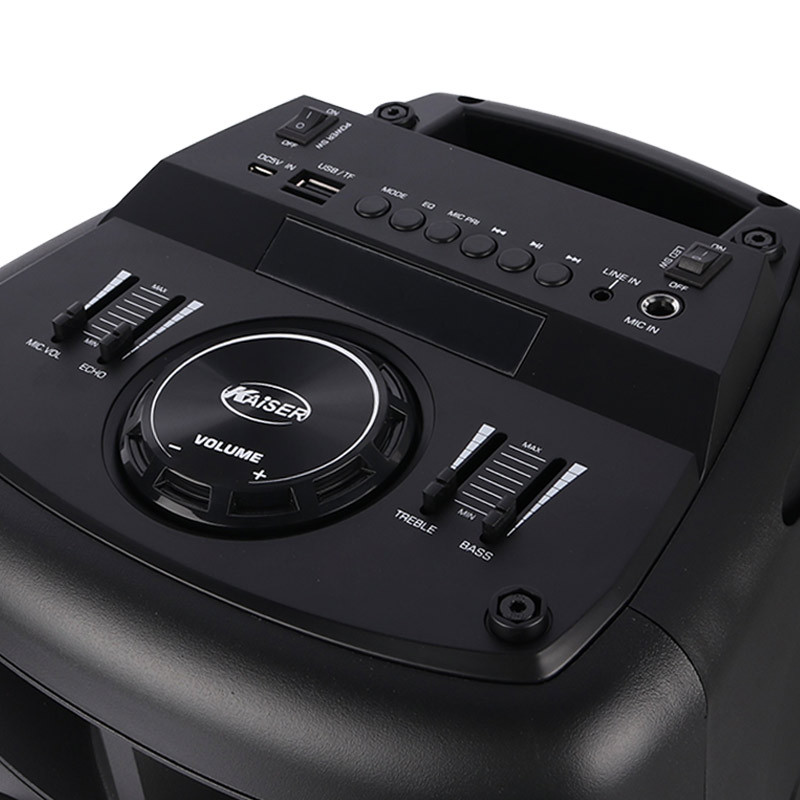 اسپیکر چمدانی بلوتوثی رم و فلش خور Kaiser K-5200 + میکروفون و ریموت کنترل