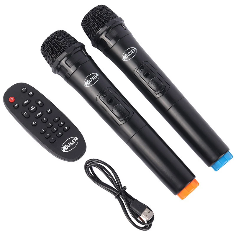 اسپیکر چمدانی بلوتوثی رم و فلش خور Kaiser K-6300 + میکروفون و ریموت کنترل
