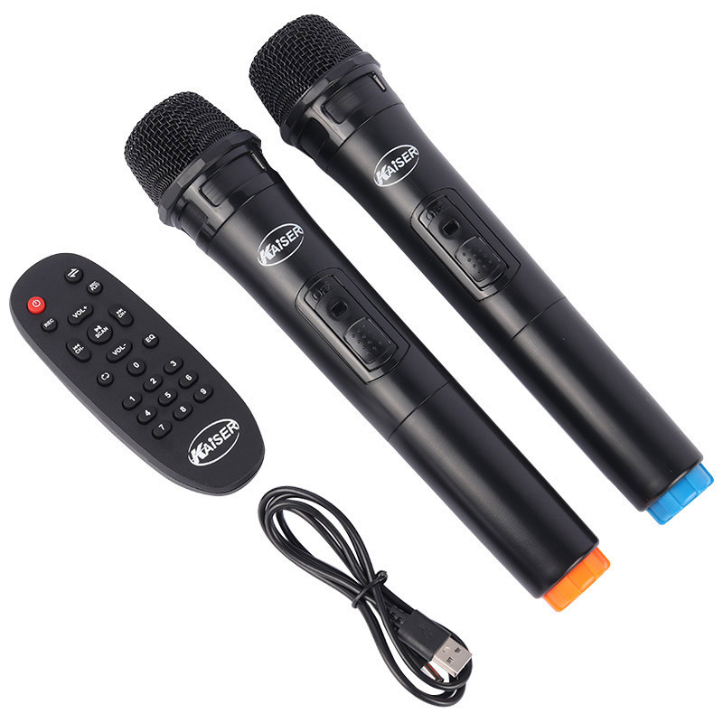 اسپیکر چمدانی بلوتوثی رم و فلش خور Kaiser K-6300 + میکروفون و ریموت کنترل