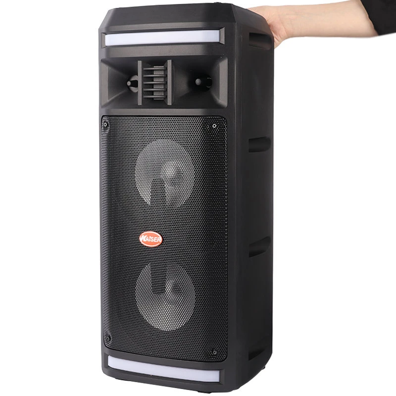 اسپیکر چمدانی بلوتوثی رم و فلش خور Kaiser K-6300 + میکروفون و ریموت کنترل