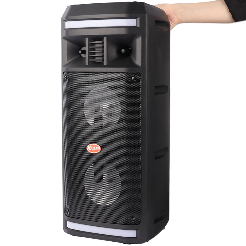 اسپیکر چمدانی بلوتوثی رم و فلش خور Kaiser K-6300 + میکروفون و ریموت کنترل