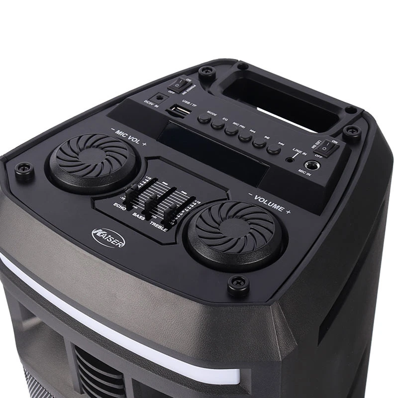 اسپیکر چمدانی بلوتوثی رم و فلش خور Kaiser K-6300 + میکروفون و ریموت کنترل