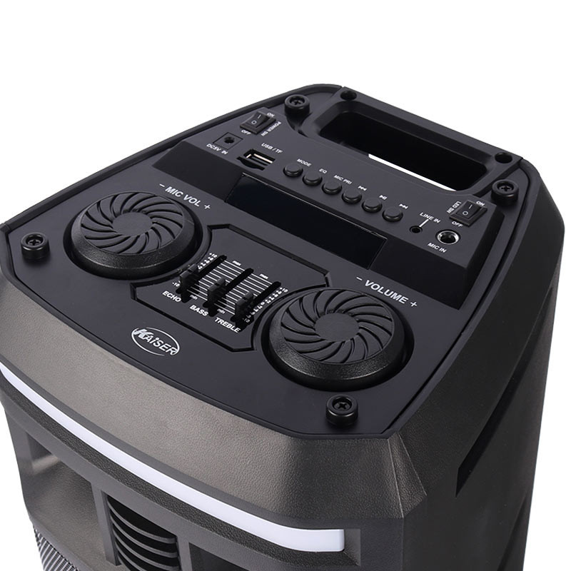 اسپیکر چمدانی بلوتوثی رم و فلش خور Kaiser K-6300 + میکروفون و ریموت کنترل