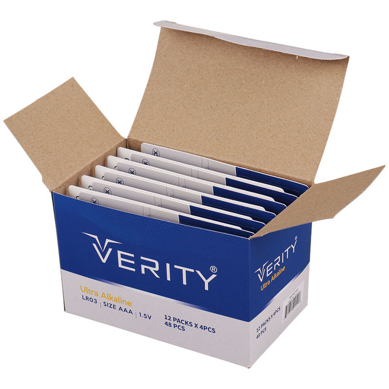 باتری چهارتایی نیم قلمی Verity Ultra Alkaline LR03 1.5V AAA