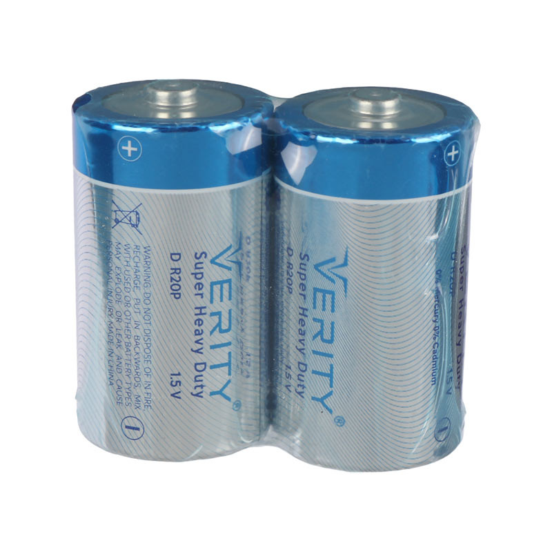 باتری دوتایی بزرگ Verity Super Heavy Duty 1.5V D شرینک