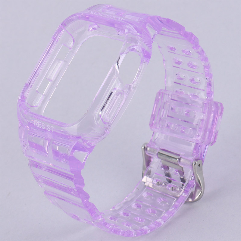 بند اپل واچ شفاف رنگی Slicto + کاور صفحه 38/40/41mm