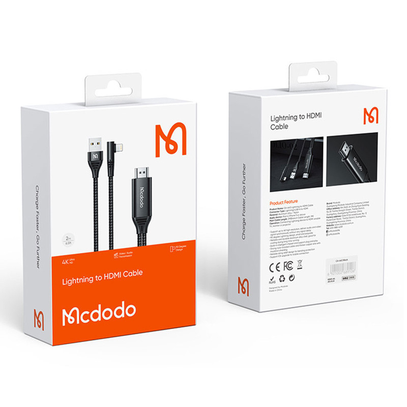 کابل Mcdodo CA-6400 Lightning to HDMI 4K 2m
